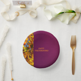 Maroon verlaat Thanksgiving Friendsgiving Papieren Kommen