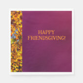 Maroon verlaat Thanksgiving Friendsgiving Servet (Voorkant)