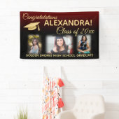 Maroon Vervagen Filter Effect Foto Afstuderen Bann Spandoek (Insitu)