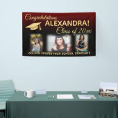 Maroon Vervagen Filter Effect Foto Afstuderen Bann Spandoek (Beurs)