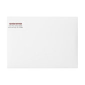 Maroon Vet Pet Afstuderen Omslag rond etiket (Voorkant)