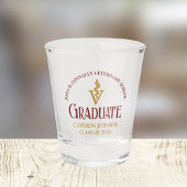 Maroon Veterinary School Afstuderen Custom Shot Glas