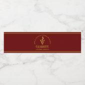 Maroon Veterinary School Custom Graduation Party Waterfles Etiket (Enkel label)