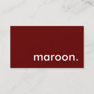 maroon. visitekaartje
