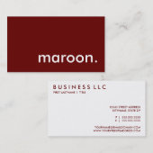 maroon. visitekaartje (Voorkant / Achterkant)