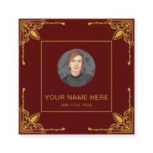 Maroon Visitekaartje met Metallic Goud