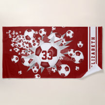 maroon voetbal uitbarsting haar naam shirt nummer