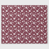 Maroon Volleyball Chevron Patterned Cadeaupapier (Vlak)