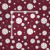 Maroon Volleyball Chevron Patterned Stof (Delen)