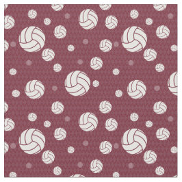 Maroon Volleyball Chevron Patterned Stof