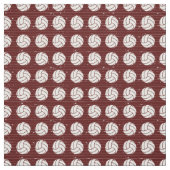 Maroon Volleyball Wood Floor Patterned Stof (Swatch)