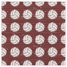 Maroon Volleyball Wood Floor Patterned