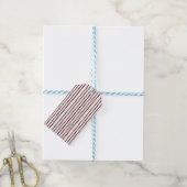 Maroon waterverf Dunne streep Gift Label set Cadeaulabel (Met Touw)