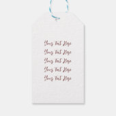 Maroon waterverf Dunne streep Gift Label set Cadeaulabel (Achterkant)