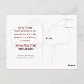 Maroon We hebben de noodlijdende brievenbus verpla Briefkaart (Achterkant)