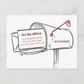 Maroon We hebben de noodlijdende brievenbus verpla Briefkaart (Voorkant)