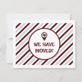 Maroon We hebben gestreepte bewegende foto verplaa (Voorkant)