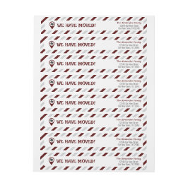 Maroon We hebben gestreepte verplaatsen verplaatst