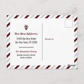 Maroon We hebben gestreepte verplaatsen verplaatst Briefkaart (Achterkant)