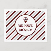 Maroon We hebben gestreepte verplaatsen verplaatst Briefkaart (Voorkant)