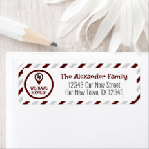 Maroon We hebben gestreepte verplaatsen verplaatst