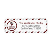 Maroon We hebben gestreepte verplaatsen verplaatst Etiket (Voorkant)