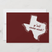 Maroon We hebben verhuisd - Dotted Texas Moving Aankondiging (Achterkant)