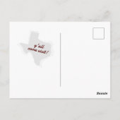 Maroon We hebben verhuisd - Dotted Texas Moving Briefkaart (Achterkant)