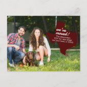 Maroon We hebben verhuisd - Dotted Texas Moving Briefkaart (Voorkant)