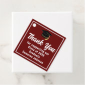 Maroon White Afstuderen Custom 2025 Graduation Par Bedankjes Labels (In situ)