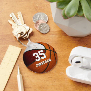 maroon white basketball - team voor kleuren sleutelhanger