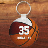 maroon white basketball - team voor kleuren sleutelhanger (Voorkant)