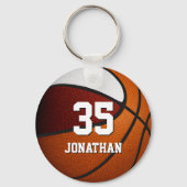 maroon white basketball - team voor kleuren sleutelhanger (Achterkant)