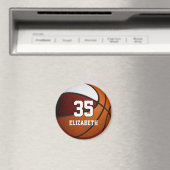 maroon white basketbalteam kleuren magneet (Insitu (Vaatwasser))