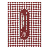 Maroon & White Diamond - Uw Logo Business Event Tafelkleed (Voorkant)