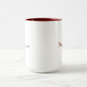 Maroon White Elegant Custom Name Moederdag Gift Mok (Midden)