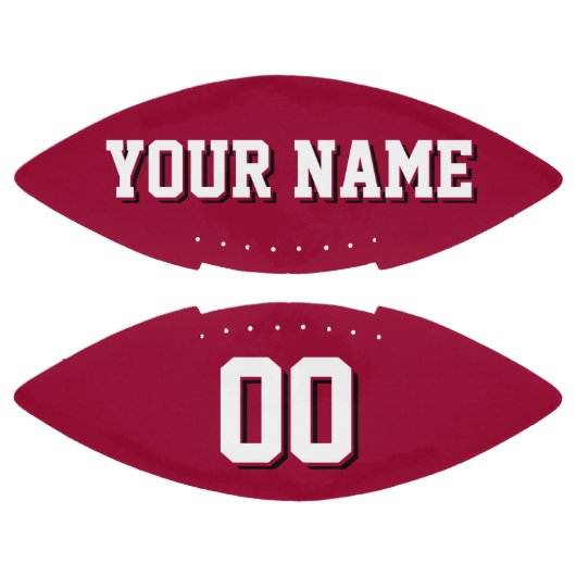 MAROON WHITE EN BLACK Custom Football (Panelen)