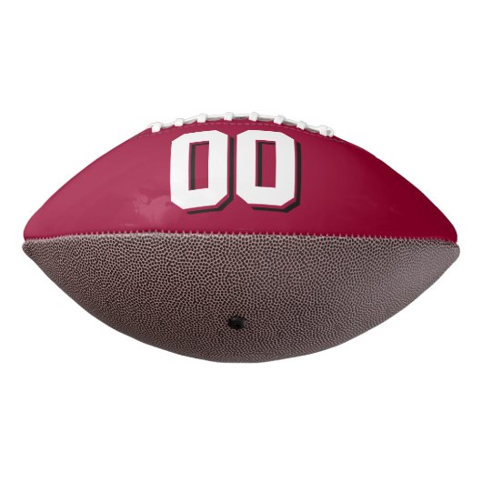 MAROON WHITE EN BLACK Custom Football (Gedraaid 270)