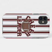 Maroon & White Football Cheerleader iPhone 5 Hoesj Case-Mate iPhone Case (Achterkant (horizontaal))