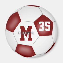maroon white gepersonaliseerd voetbalteam cadeautj