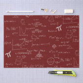 Maroon White Mathematic Formulas Graphics Tissuepapier (Craft)