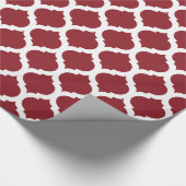 Maroon & White Moroccan pattern Cadeaupapier (Hoek)
