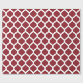 Maroon & White Moroccan pattern Cadeaupapier (Vlak)