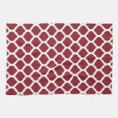 Maroon & White Moroccan Theedoek (Horizontaal)