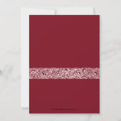 Maroon & White Photo Afstuderen Uitnodiging (Achterkant)