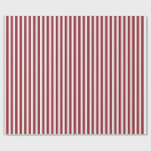 Maroon & White Striped Pattern Cadeaupapier (Vlak)
