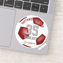 Maroon white team kleuren cadeautjes voetbal