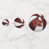 Maroon White Team Kleurt Basketbalfeest Confetti (Voorkanten)