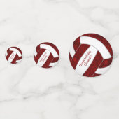 maroon white volleyball - meisjes - speciale naam confetti (Voorkanten)