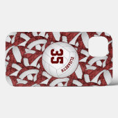 maroon white volleyball team kleuren aangepaste me Case-Mate iPhone case (Achterkant (horizontaal))